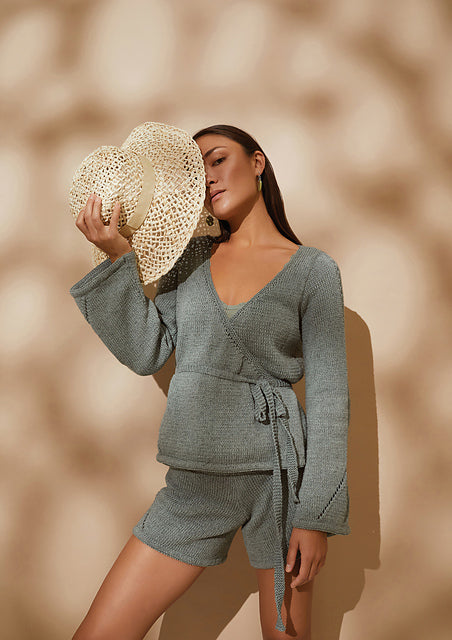 A Rowan Cotton Cashmere Pattern - Olive (PDF) knitting pattern on sale at Little Knits
