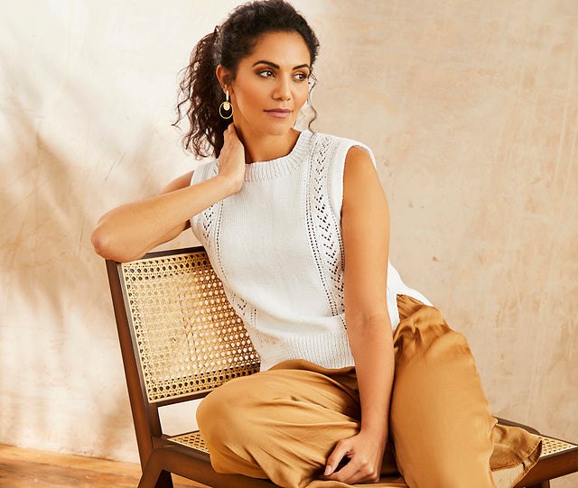 A Rowan Cotton Glance Pattern - Seashell (PDF) knitting pattern on sale at Little Knits