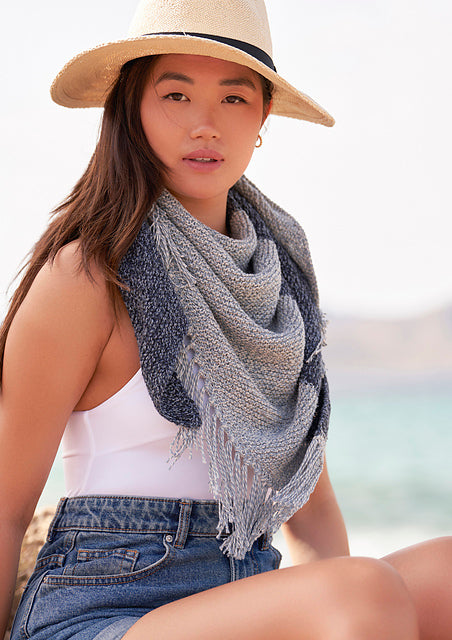 A Rowan Denim Revive Pattern - Piddock Shawl (PDF) knitting pattern on sale at Little Knits