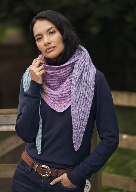 A Rowan Felted Tweed & Kidsilk Haze Pattern -  Stages Scarf (PDF) knitting pattern on sale at Little Knits