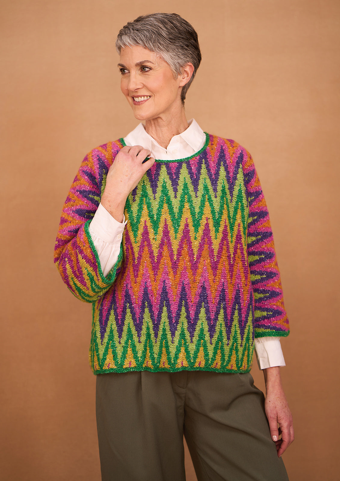 A Rowan Felted Tweed Pattern - Bargello Pullover (PDF) knitting pattern on sale at Little Knits