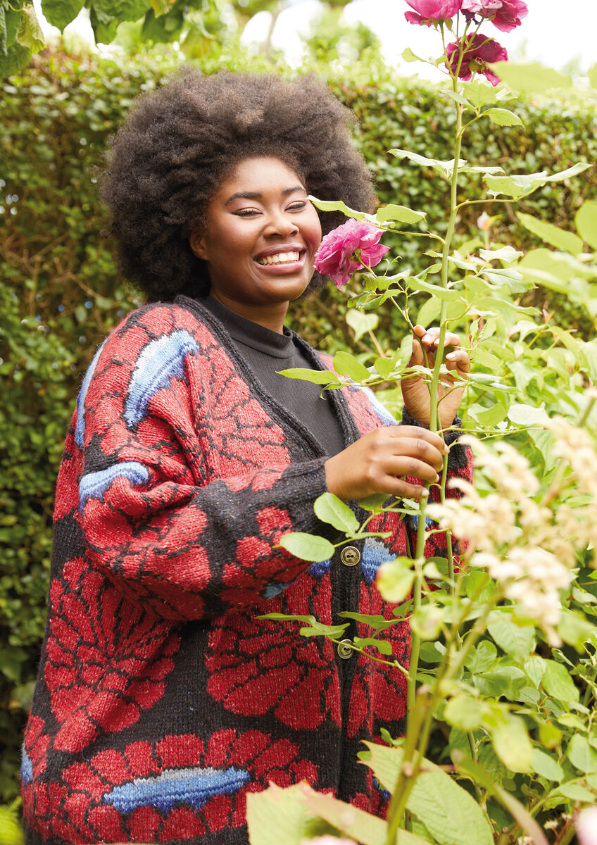 A Rowan Felted Tweed Pattern - Big Flower Jacket (PDF) knitting pattern on sale at Little Knits