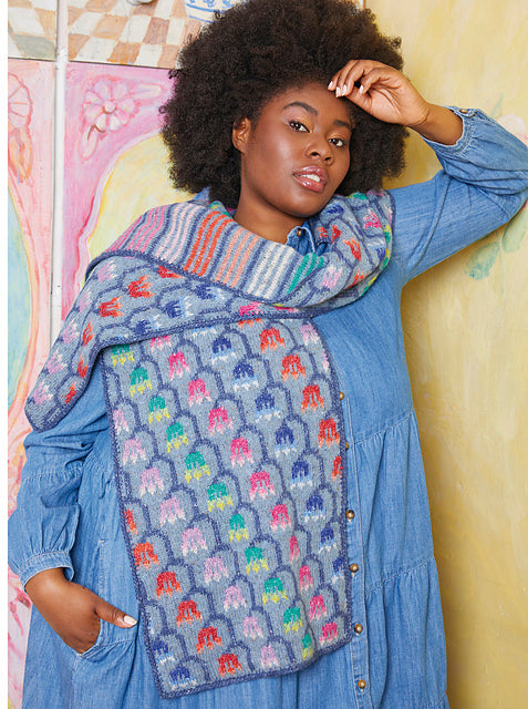 A Rowan Felted Tweed Pattern - Dangling Flower Stole (PDF)knitting pattern on sale at Little Knits