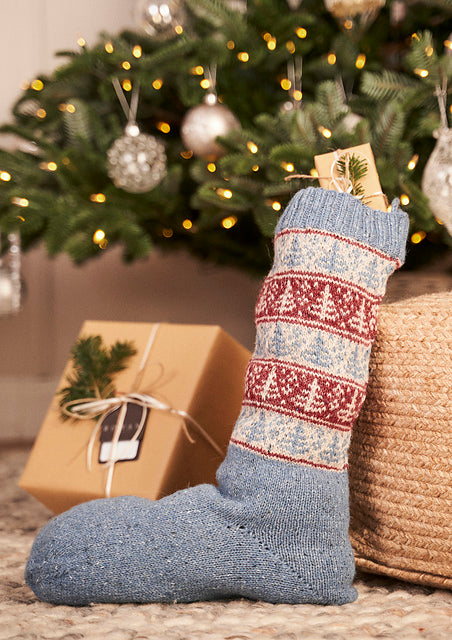 A Rowan Felted Tweed Pattern -  Fir Stocking (PDF) knitting pattern on sale at Little Knits