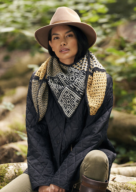 A Rowan Felted Tweed Pattern -  Mosaic Shawl (PDF) knitting pattern on sale at Little Knits