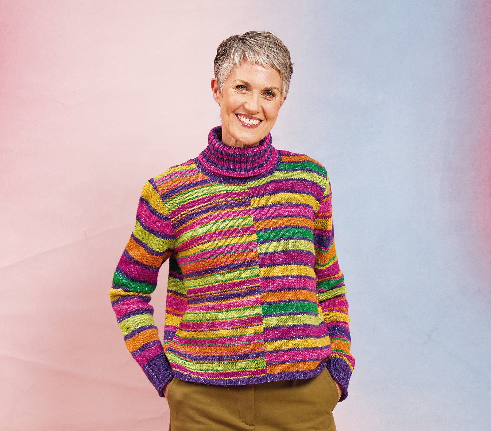 A Rowan Felted Tweed Pattern - Stripes Galore Pullover (PDF)   knitting pattern on sale at Little Knits