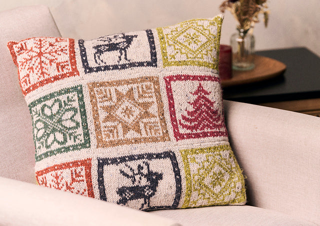 A Rowan Felted Tweed Soft Pattern -  Midwinter Cushion (PDF)knitting pattern on sale at Little Knits