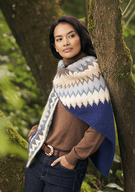 A Rowan Kid Classic Pattern -  Fairisle Wrap (PDF) knitting pattern on sale at Little Knits