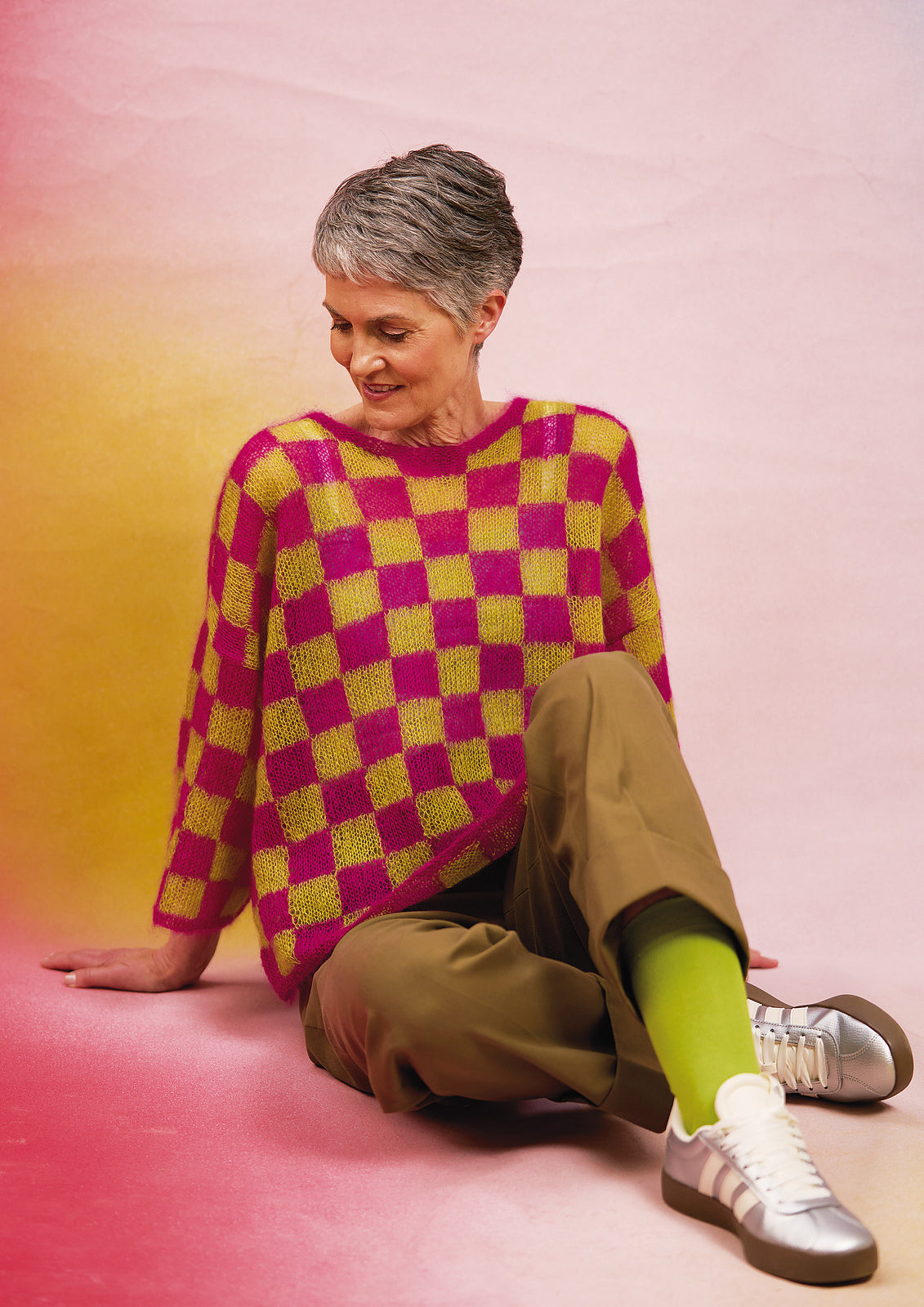 A Rowan Kidsilk Haze Color Pattern - Battenberg Pullover (PDF)  knitting pattern on sale at Little Knits