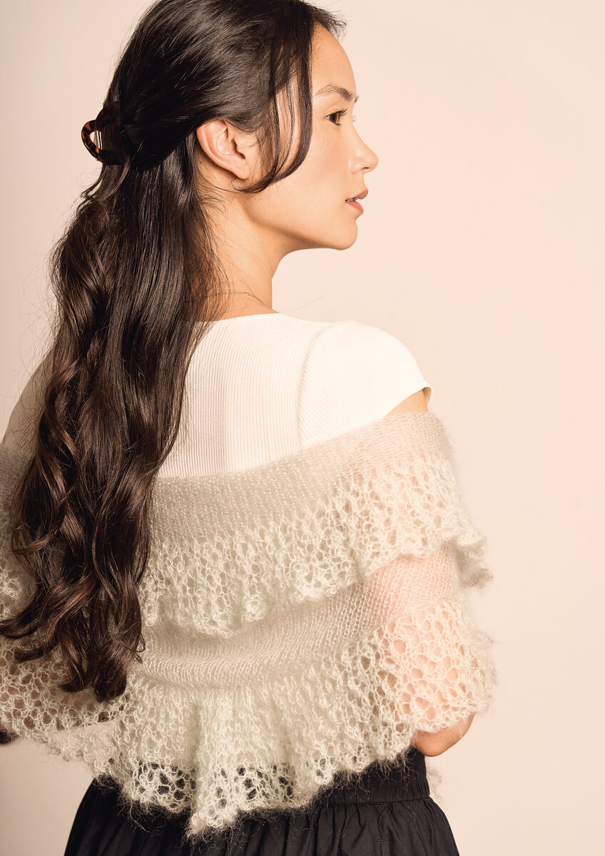 A Rowan Kidsilk Haze Pattern - Purity Wrap (PDF)  knitting pattern on sale at Little Knits