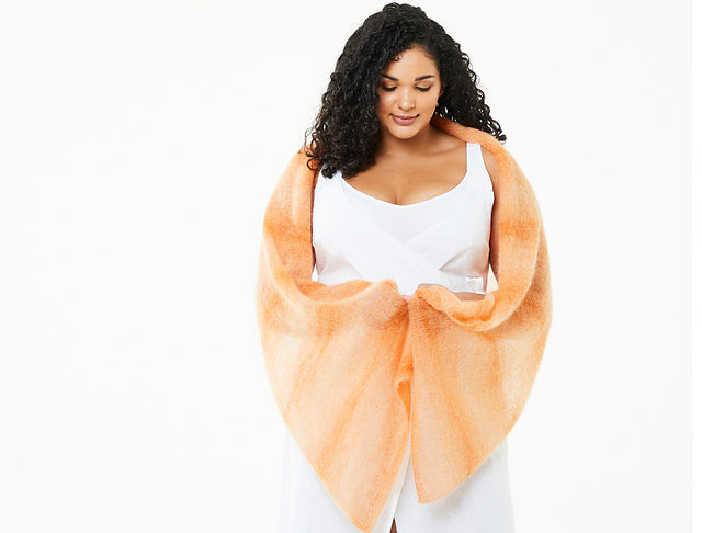 A Rowan Kidsilk Haze colour Pattern - Bea Wrap (PDF) knitting pattern on sale at Little Knits