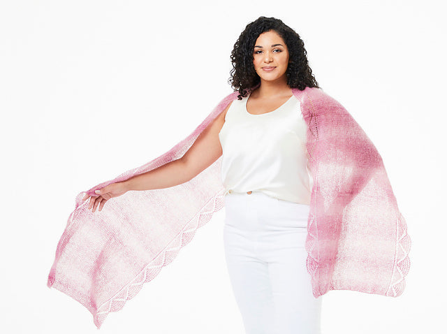 A Rowan Kidsilk Haze colour Pattern -  Eddie wrap (PDF) knitting pattern on sale at Little Knits