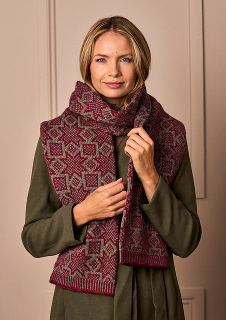 A Rowan Moordale Pattern - Bright Star Scarf (PDF) knitting pattern on sale at Little Knits