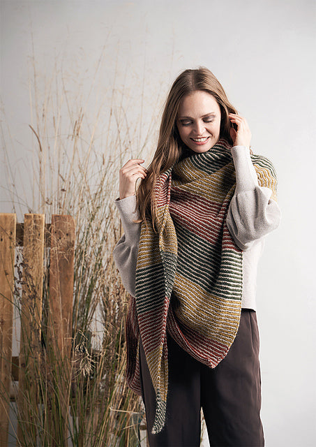 A Rowan Moordale Pattern - Cringle shawl (PDF) knitting pattern on sale at Little Knits