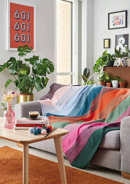 A Rowan Pure Wool Superwash Worsted Pattern - Hibernate Throw (PDF) knitting pattern on sale at Little Knits