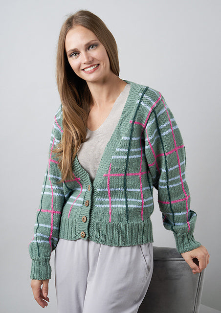 A Rowan Pure Wool Superwash Worsted Pattern - Sofa Cardigan (PDF) knitting pattern on sale at Little Knits