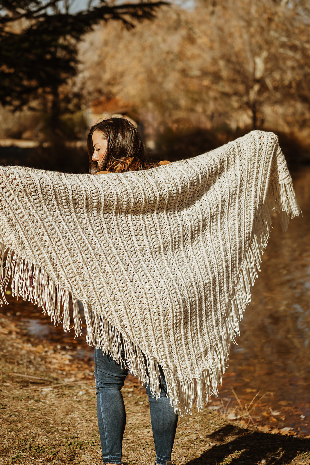 A Yarn Citizen Crochet Pattern - Charlana Blanket Shawl (PDF) a free crochet pattern at Little Knits
