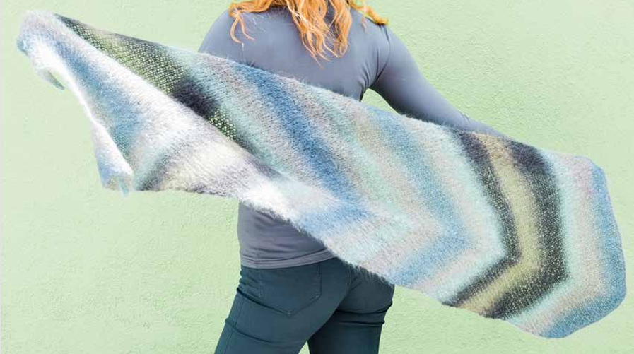 A Louisa Harding Amitola Brushed Pattern - Acadia Shawl (PDF)