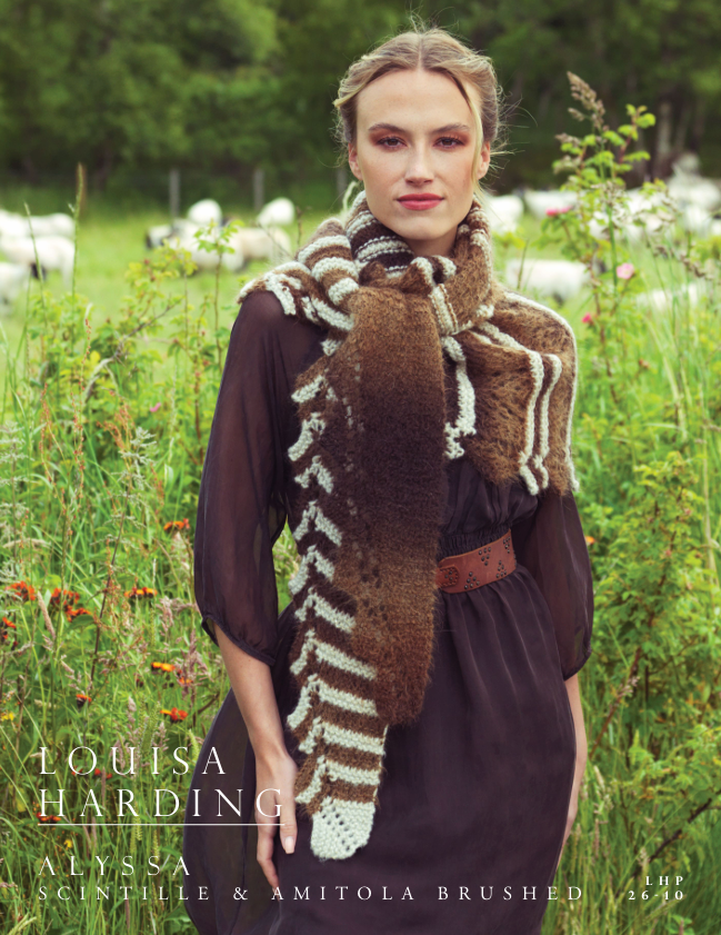 A Louisa Harding Amitola Brush & Scintille Pattern - Alyssa Shawl (PDF)