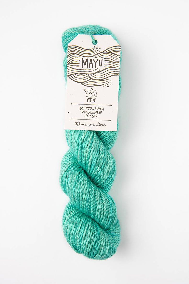 Amano Mayu - Green Sea (Color #2033) knitting and crochet yarn on sale at little knits