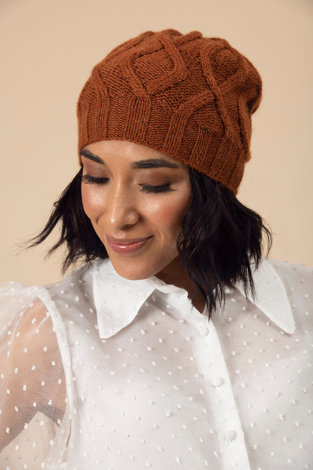 An Amano Knitting Pattern - Ivana Cabled Hat (PDF)) free hat knitting pattern at Little Knits