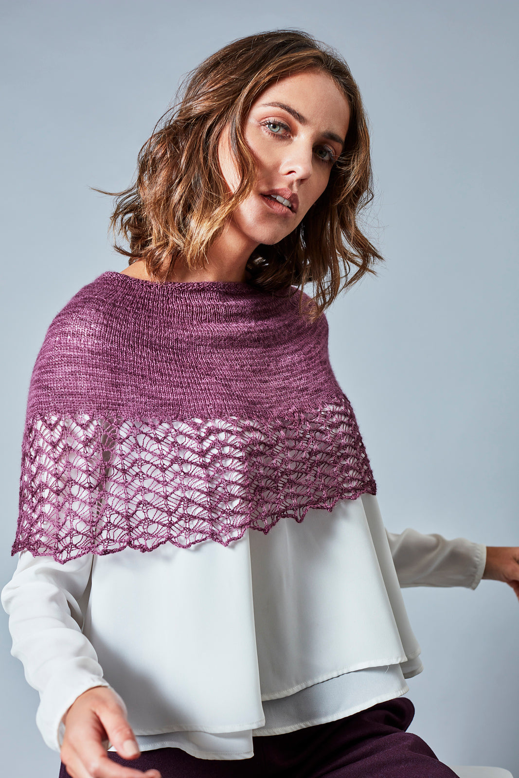 An Amano Knitting Pattern - Susana Capelet (PDF) free knitting pattern at LIttle Knits