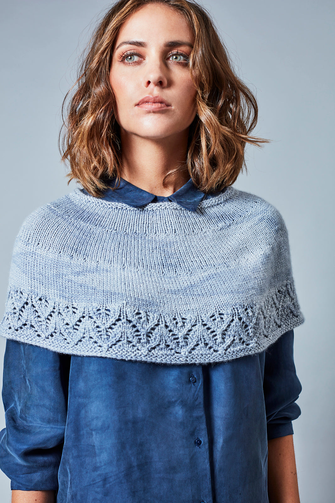 An Amano Knitting Pattern FREE - Gracia Capelet (PDF) free knitting pattern at LIttle Knits