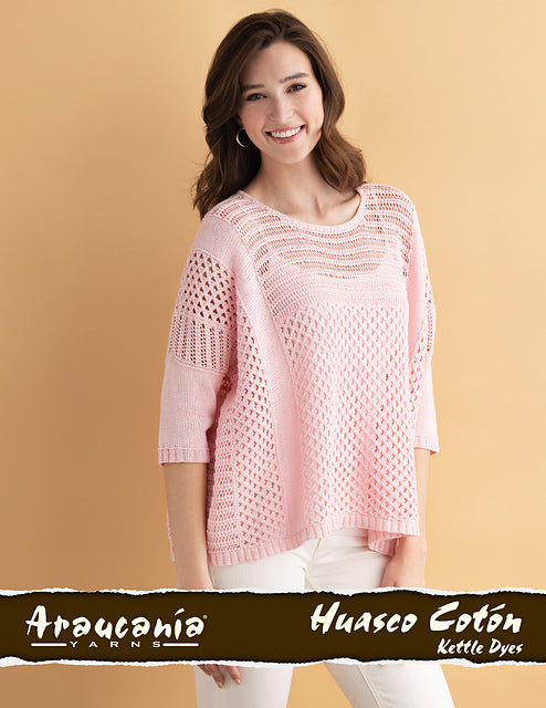An Araucania Huasco Coton Kettle Dyes Knitting Pattern - Brooke (PDF) on sale at Little Knits