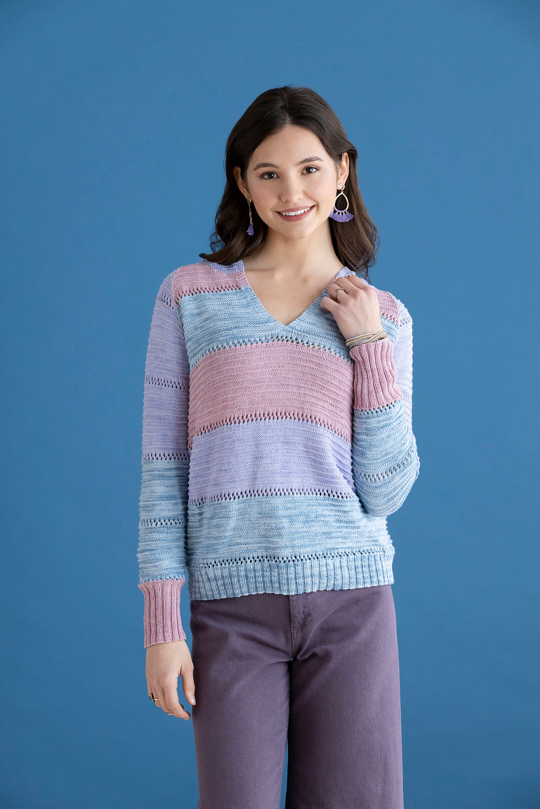 An Araucania Huasco Coton Knitting Pattern - Wild Rose Hoodie (PDF) on sale at Little Knits