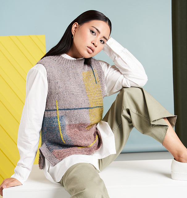 A Rowan Kidsilk Haze & Felted Tweed Pattern -  Asymmetry (PDF)