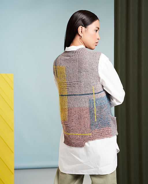 A Rowan Kidsilk Haze & Felted Tweed Pattern -  Asymmetry (PDF)