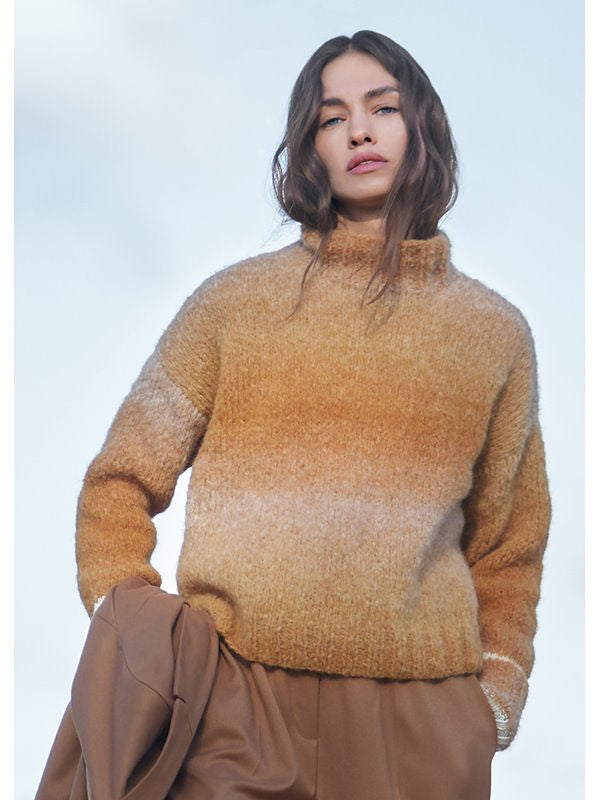 A Lana Grossa Avio & Cool Merino Pattern - Pullover with Standup Collar - Design 29 (PDF)