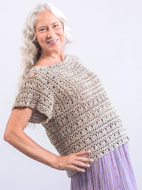 A Berroco Gaia Crochet Pattern - Azores Tee (PDF)