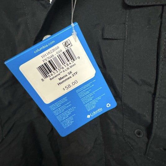 NWT Columbia Men's Bahama II Long Sleeve Shirt Size 3X