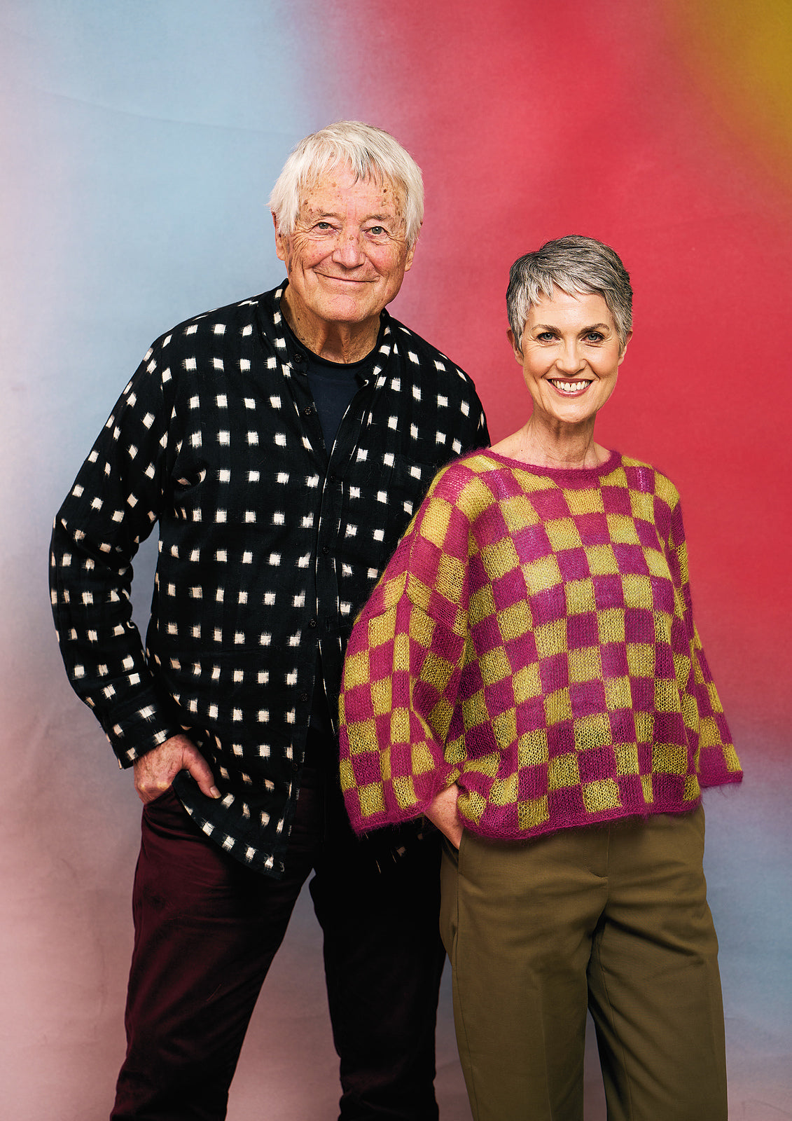 A Rowan Kidsilk Haze Color Pattern - Battenberg Pullover (PDF)