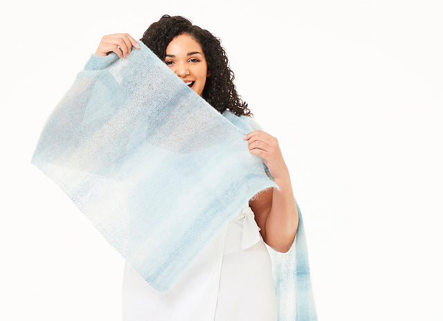 A Rowan Kidsilk Haze colour Pattern - Bea Wrap (PDF)