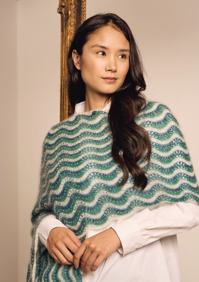 A Rowan Kidsilk Haze Pattern - Beaded Kidsilk Haze Scarf (PDF)