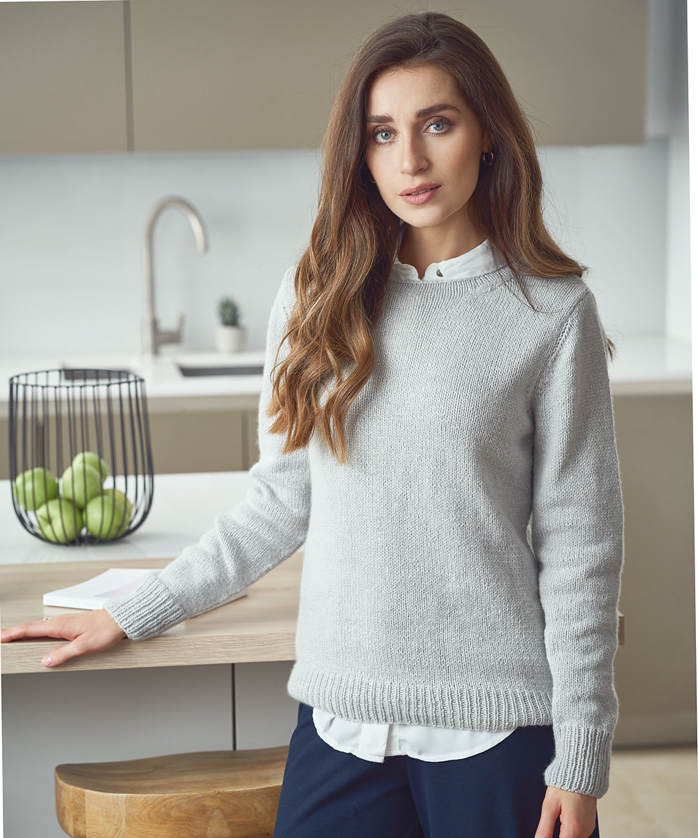 A Rowan Pure Cashmere Pattern - Beau Crewneck (PDF)