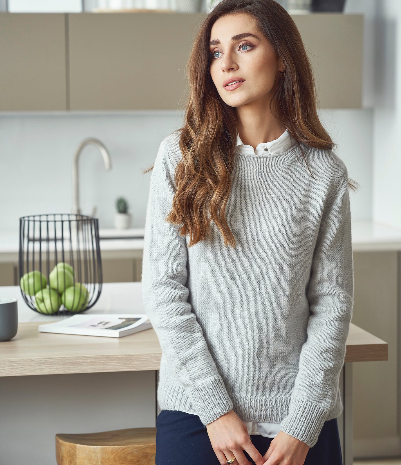 A Rowan Pure Cashmere Pattern - Beau Crewneck (PDF)