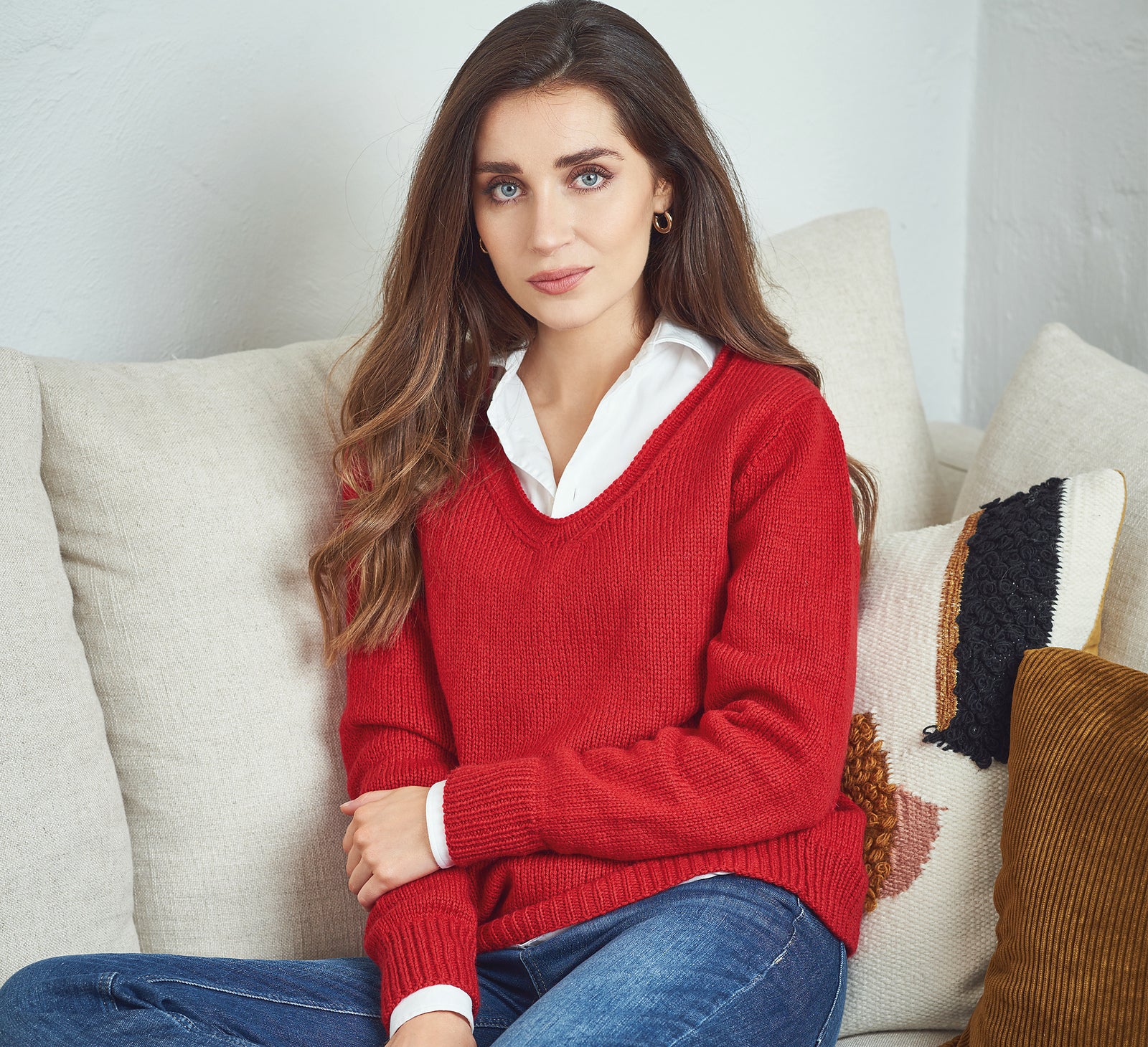 A Rowan Pure Cashmere Pattern - Beau V-Neck (PDF)