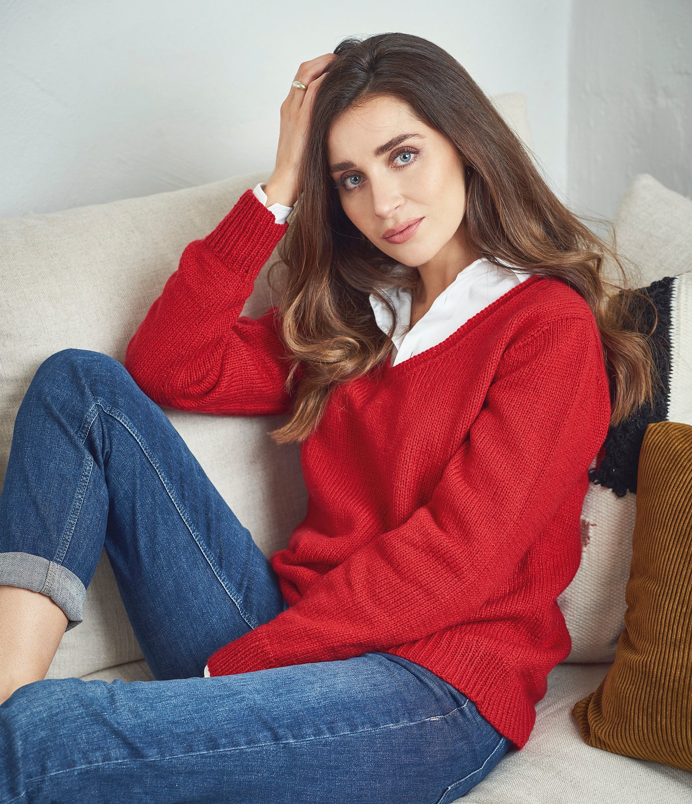 A Rowan Pure Cashmere Pattern - Beau V-Neck (PDF)