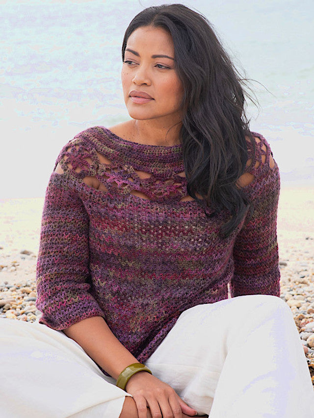 A FREE Berroco Millefiori Light Pattern - Somerville Pullover (Crochet) (PDF)