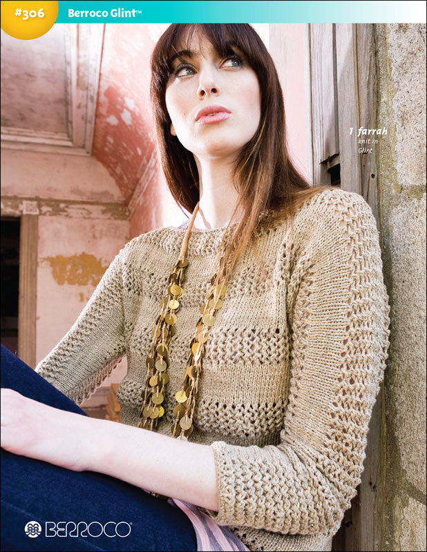 Berroco Glint Patterns - Book #306 (PDF) knitting pattern on sale at Little Knits