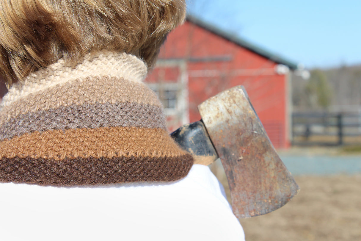 A FREE Juniper Moon Farm Herriot Crochet Pattern - Berzelius Tunisian Ribbon Scarf (PDF)