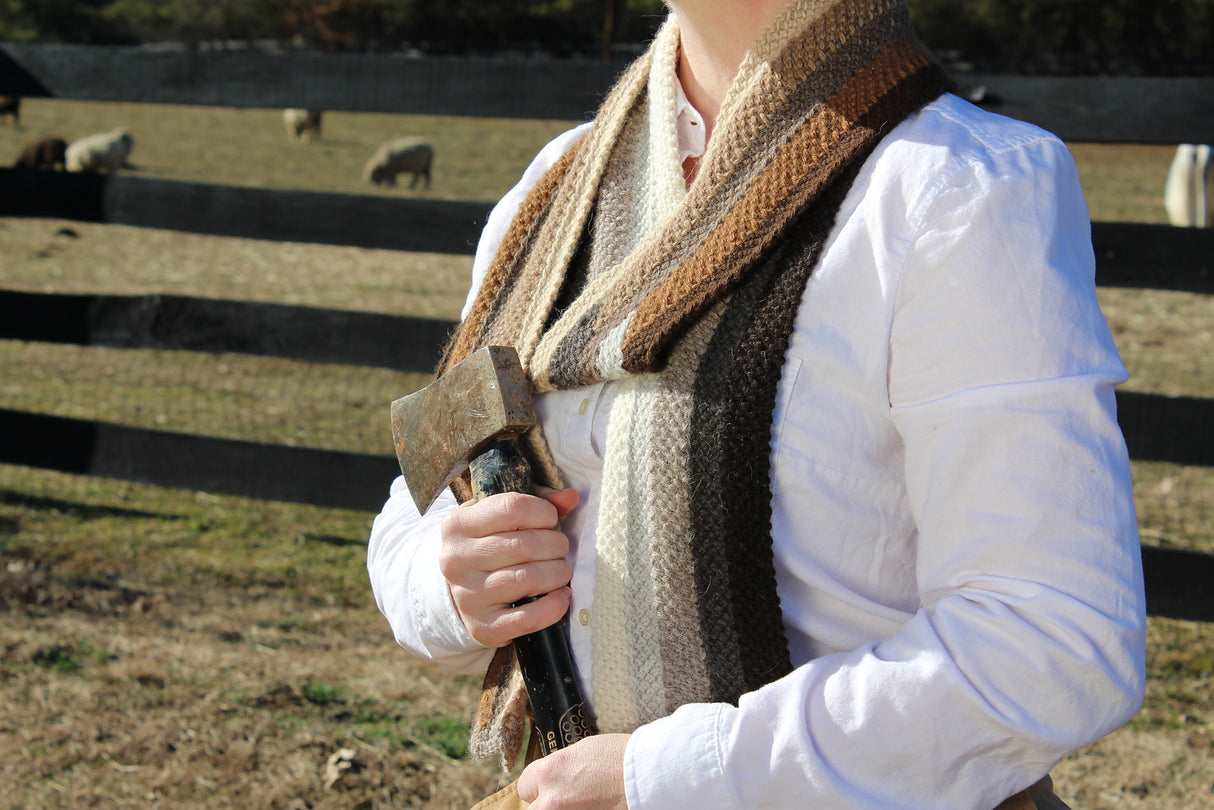 A FREE Juniper Moon Farm Herriot Crochet Pattern - Berzelius Tunisian Ribbon Scarf (PDF)