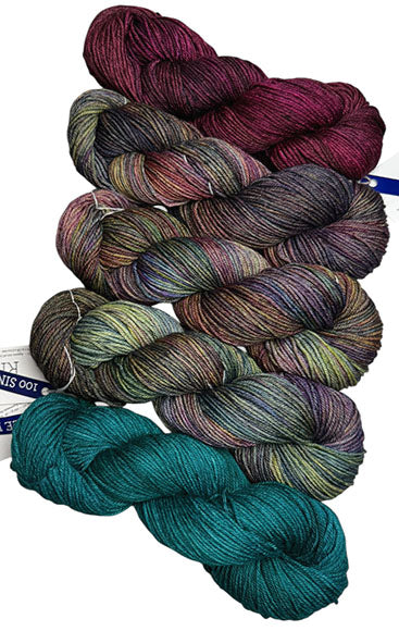 Malabrigo Rios One of a Kind - Botanical Noir (FIVE SKEINS)