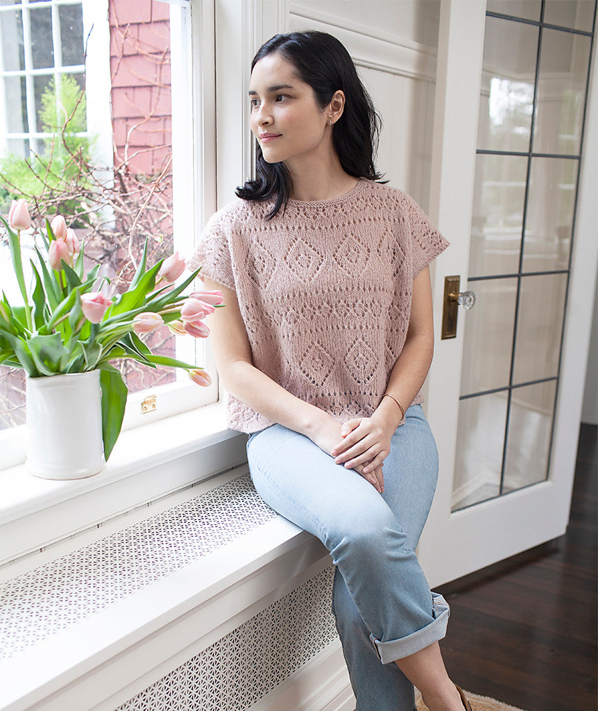 A Churchmouse Yarns and Teas Pattern - Boxy Lace Tee (PDF)