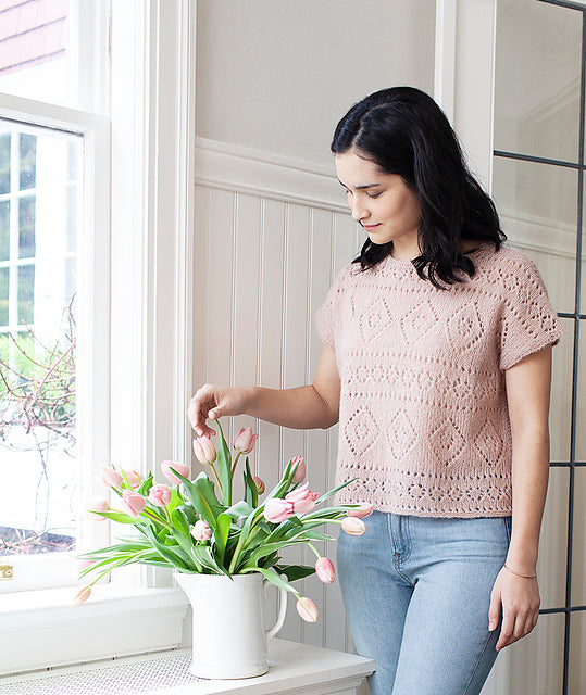 A Churchmouse Yarns and Teas Pattern - Boxy Lace Tee (PDF)