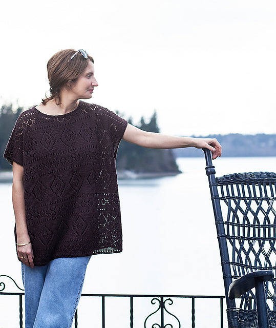 A Churchmouse Yarns and Teas Pattern - Boxy Lace Tee (PDF)
