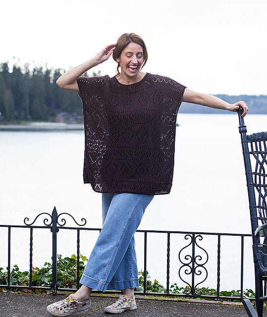 A Churchmouse Yarns and Teas Pattern - Boxy Lace Tee (PDF)